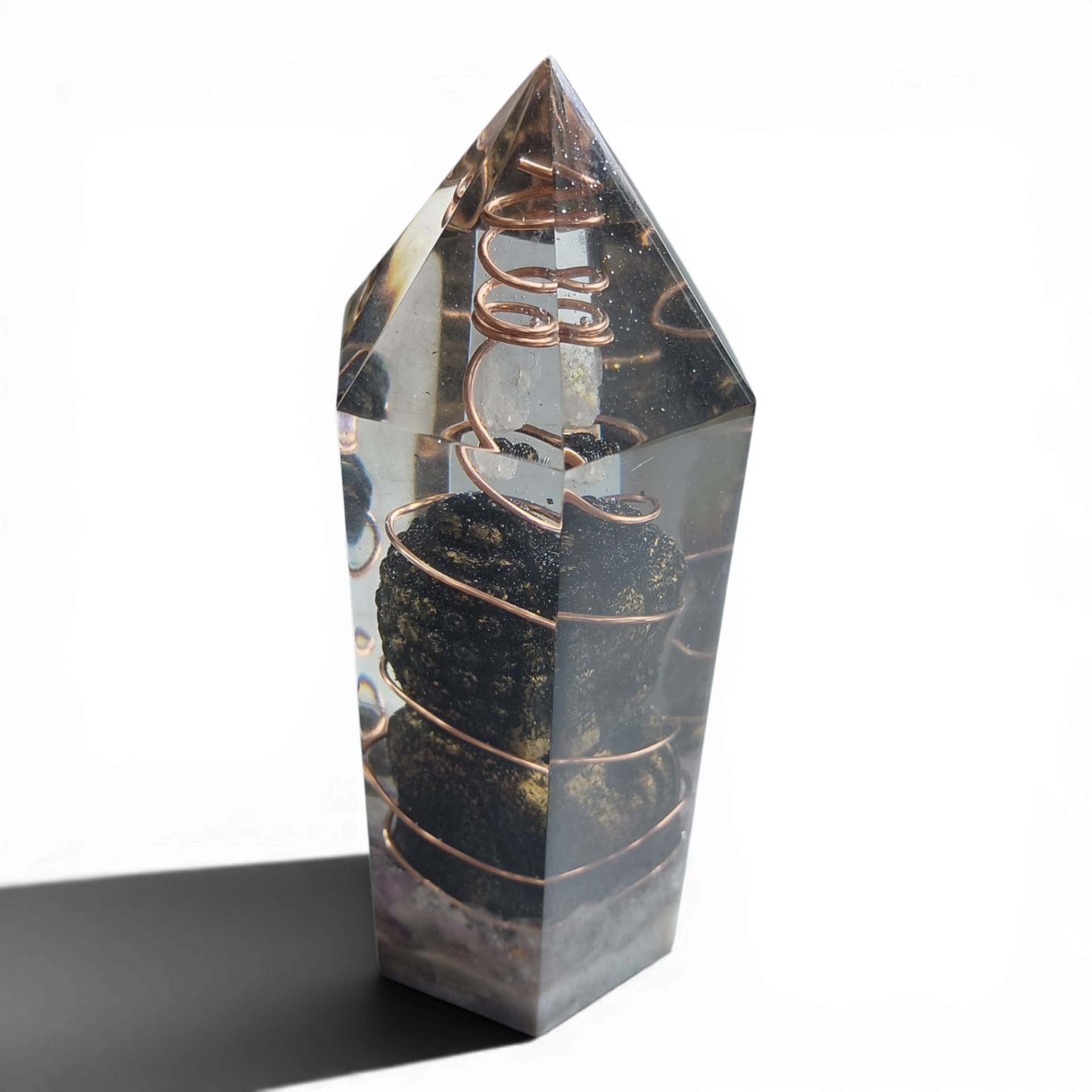 Prisma amethist, rozenkwarts, bergkristal