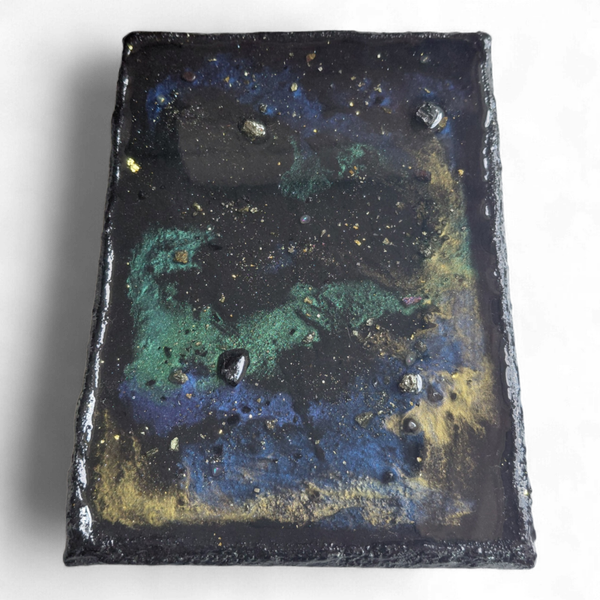Mixed media epoxy-art 24 x 18 cm