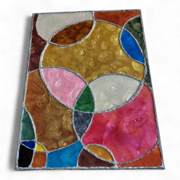 Mixed media epoxy-art 40 x 30 cm