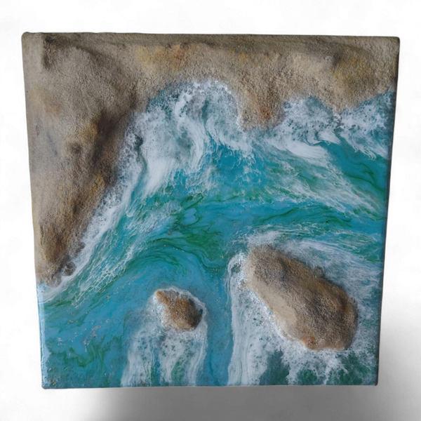 Mixed media epoxy-art 30 x 30 cm