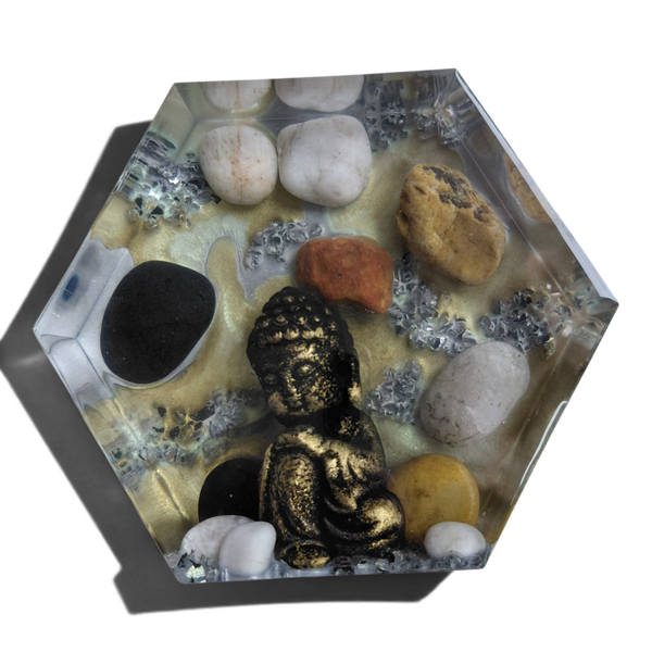 Epoxy-art Buddha ornament