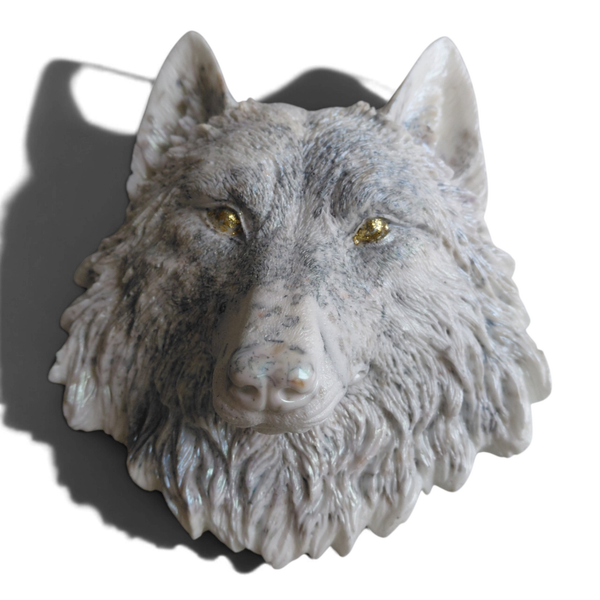Wolf lepidoliet, amethist, bergkristal