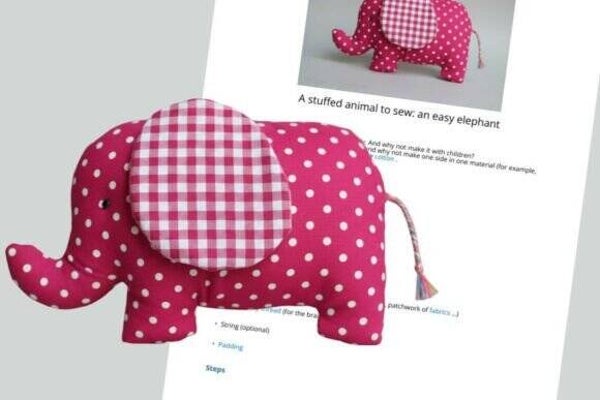 Easy Elephant Sewing Pattern DIY