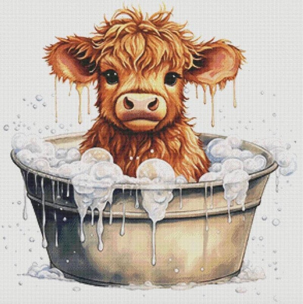 Cross Stitch Pattern Highland Cow