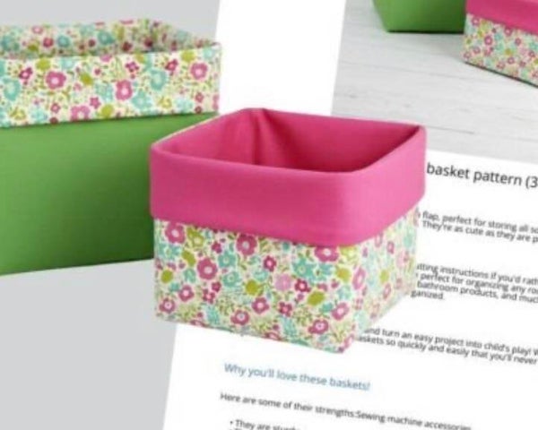 Fabric Bin Sewing Pattern