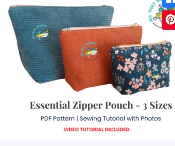 Essential Zipper Pouch 3 Sizes