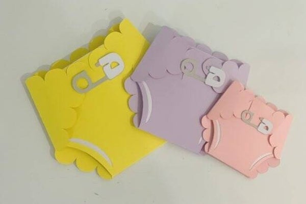 Baby Diaper Invitation Card