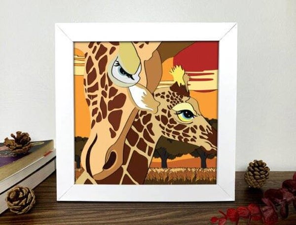 Giraffe Shadow Box