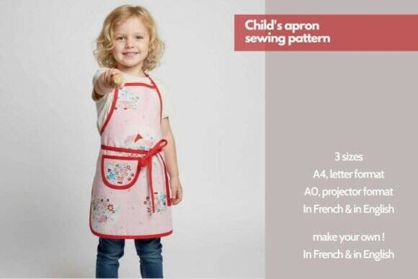 Child's Apron Sewing Pattern 3 Sizes