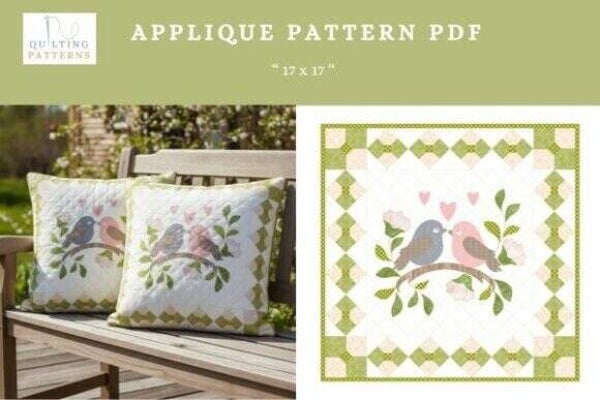 Spring Love Birds Quilt Appliqué Pattern