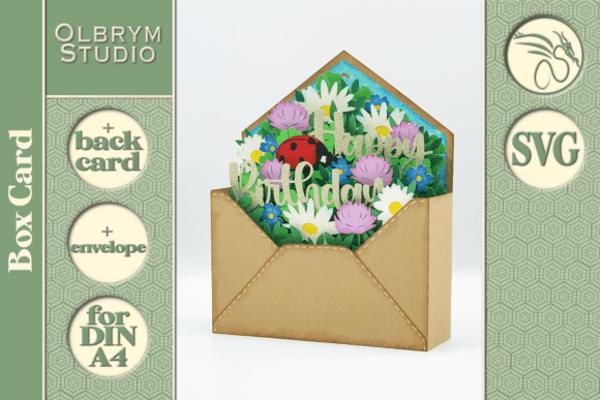 Good Luck Happy Birthday Letter Card SVG