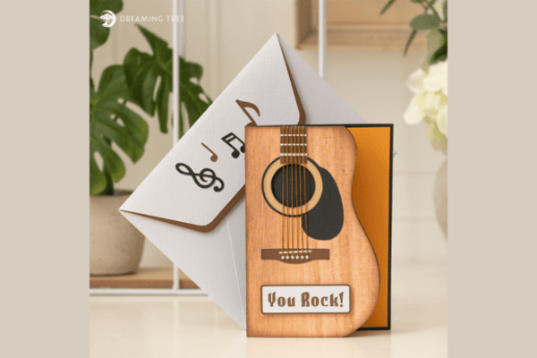 Guitar Pop Up Card SVG
