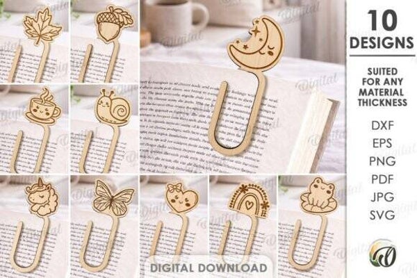 Decorative Bookmarks Bundle Laser Cut