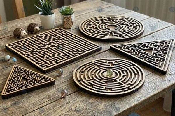 Laser Cut Maze Boards SVG Bundle