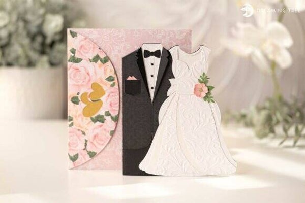 Bride and Groom Card SVG