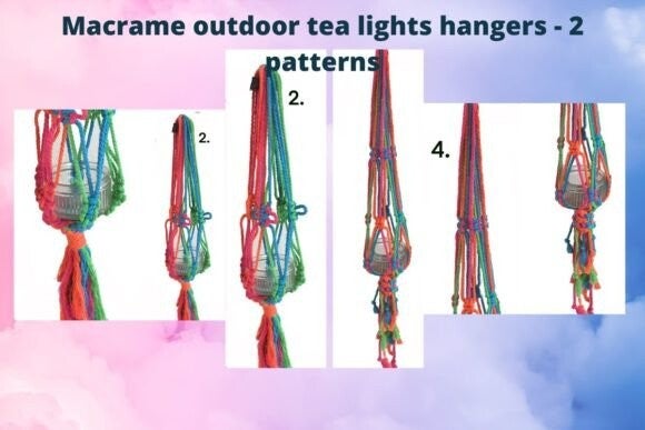 Macrame Outdoor Patio Tea Lights Holder