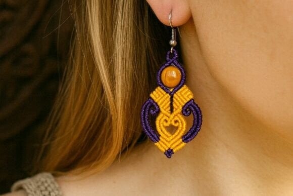 Micro Macrame Earrings