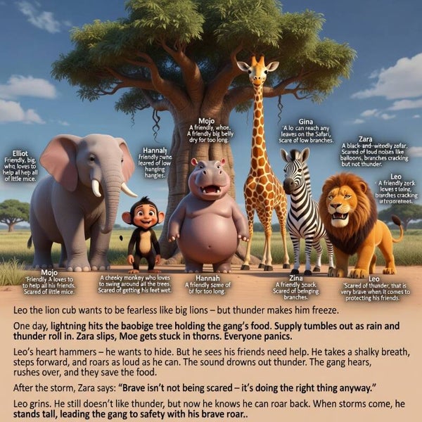 beneath the baobab: leo's roar.