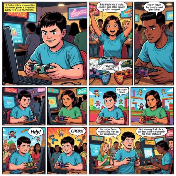 pixels of courage: eddie's rise to the arena