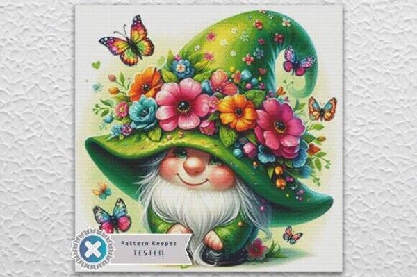Summer Gnome Cross Stitch Pattern PDF