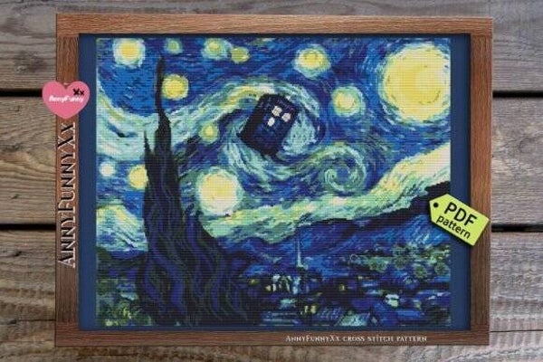 Van Gogh Cross Stitch Pattern PDF