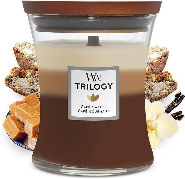 WoodWick Trilogy Café Sweets Medium Candle