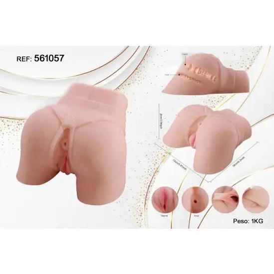Male Double-Entry Masturbator, Realistic Feel, 1 Kg