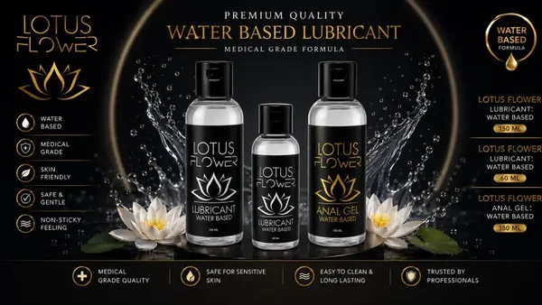 Lotus Flower 3-Pack Water-Based Lubricant - 150 Ml Anal / 150 Ml Neutral / 60 Ml Neutral