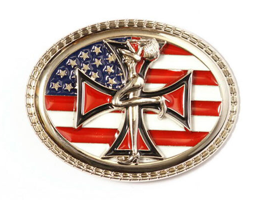 Buckle - USA vlag/kruis