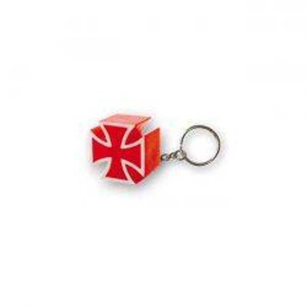 Sleutelhanger - Triktopz cross pin/rood