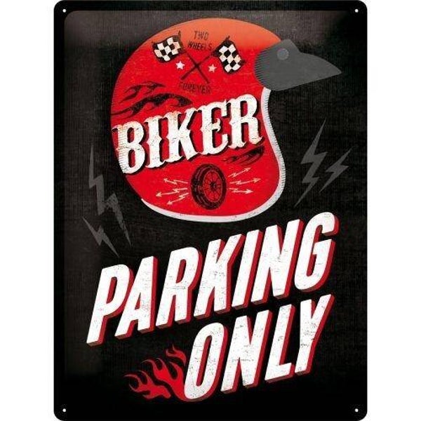 Tinnen plaat "Parking helmet"