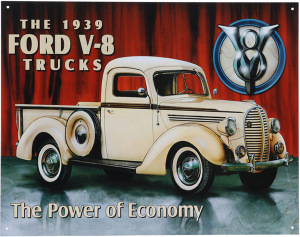 Metalen plaat "Ford V8 truck"