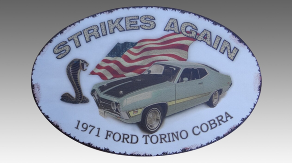 Metalen plaat "Ford Torino Cobra"