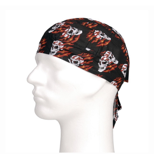 Bandana cap - Flaming skull