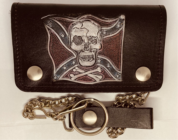 Portemonnee "Rebel vlag & skull"