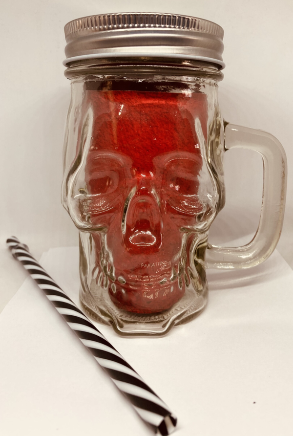Glazen drinkbeker "Skull"