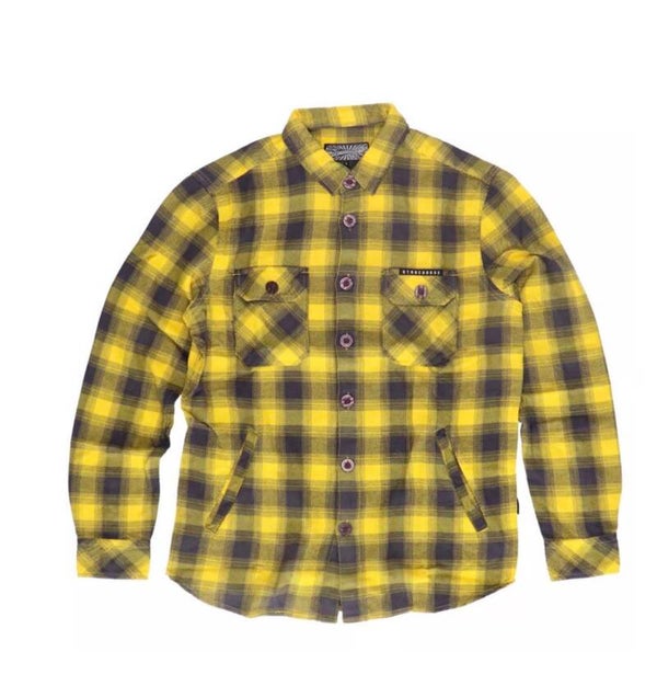 MCS Worker Flanellen Shirt Geel/Zwart - Klassiek & Modern