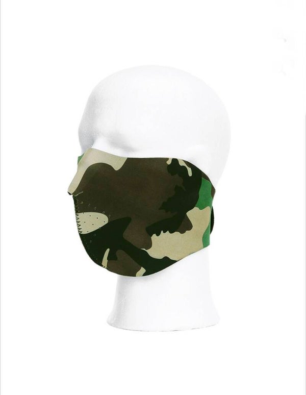 Biker mask - half face camo