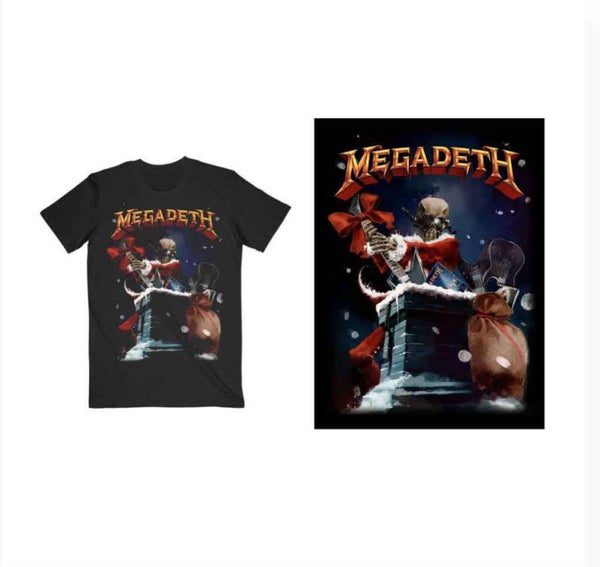 megadeath - t-shirt- kerstman - santa,
