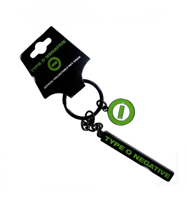 type o negatieve - sleutelhanger, metal - rock - logo