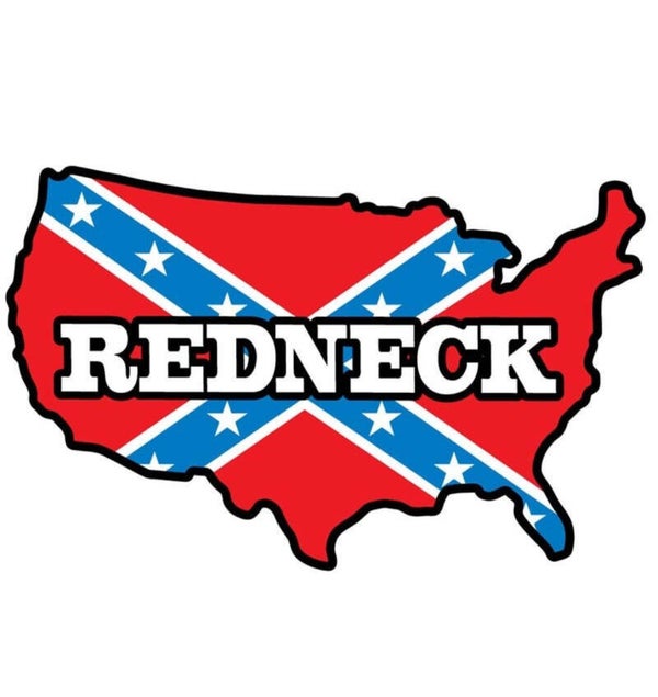 Magneet - redneck & confedate vlag ( rebel)