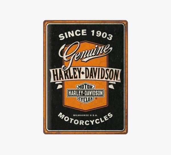 stalen bord - Harley Davidson - Motorcycles