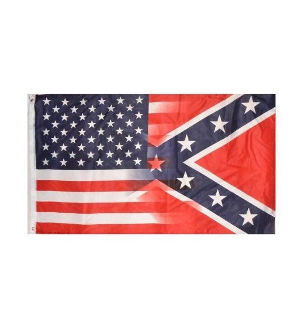 90 X 150 cm Amerikaanse en rebel  gecombineerde vlag