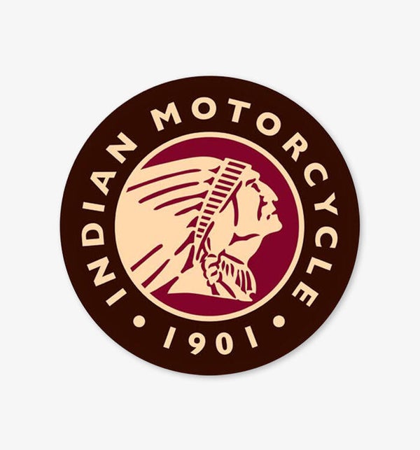 Indian Logo - indian motorcycles . 1061 , aluminium bord rond