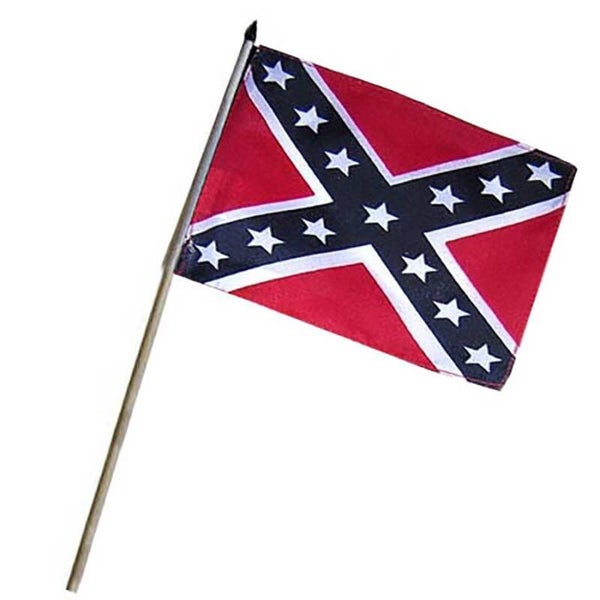 Houten stok met rebel vlag