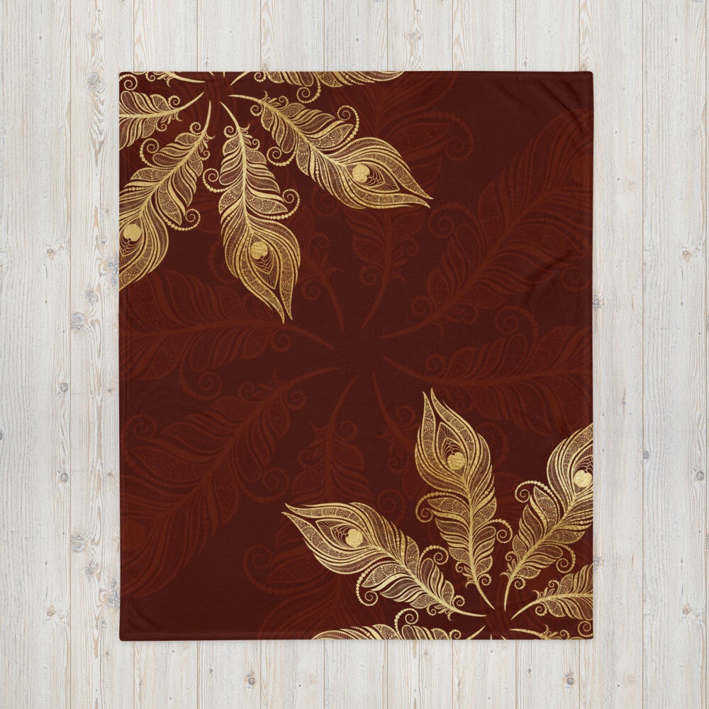 Fleece Deken ‘Golden Feather’