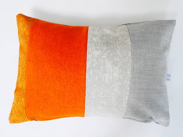 Kussen 0813 oranje/grijs, 40x60cm