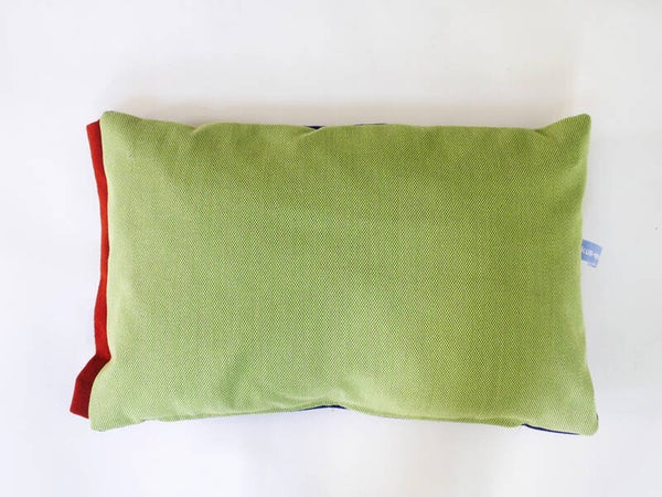 Kussen 0815 groen/bruin/blauw, 2 verschillende kanten, 40x60cm