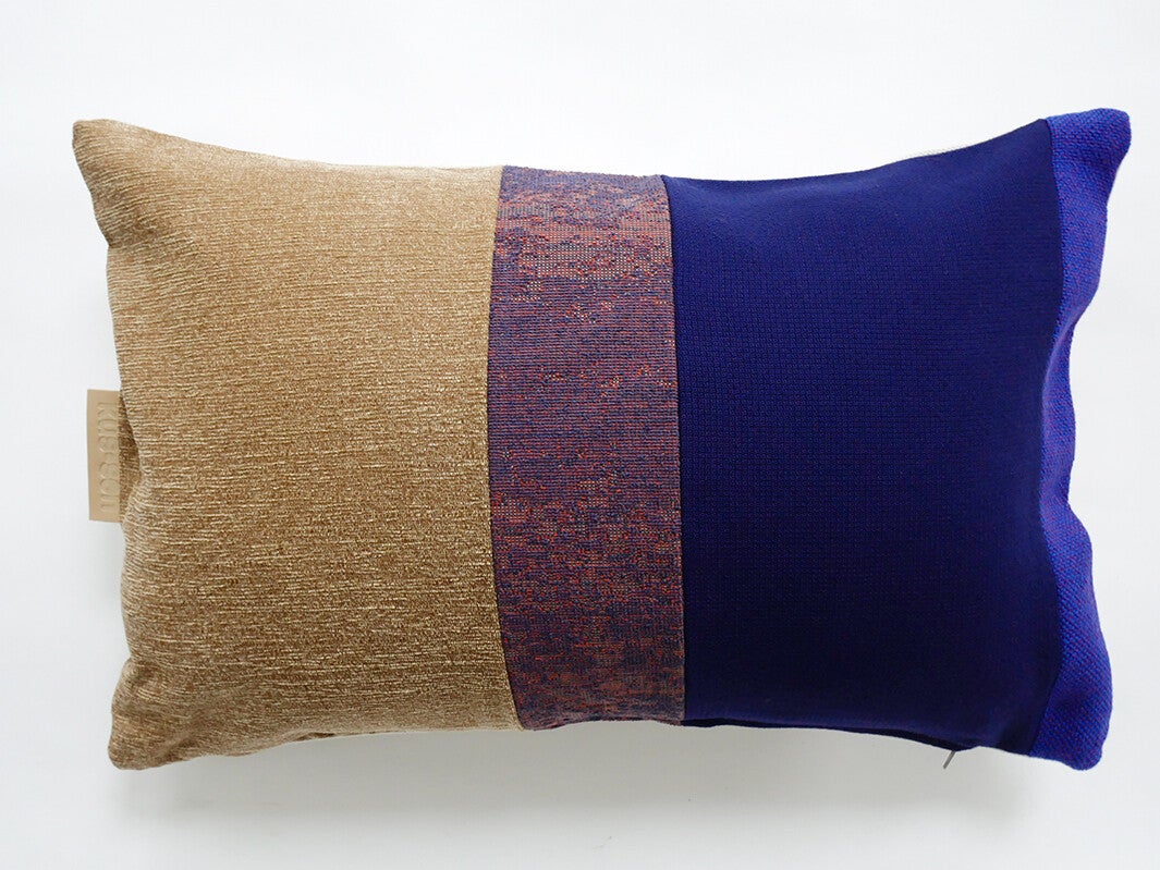 Kussen 0702 paars/zand/bruin, 40x60cm