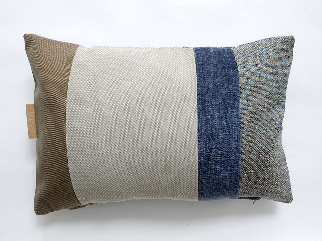 Kussen 0709 blauw/creme, 40x60cm